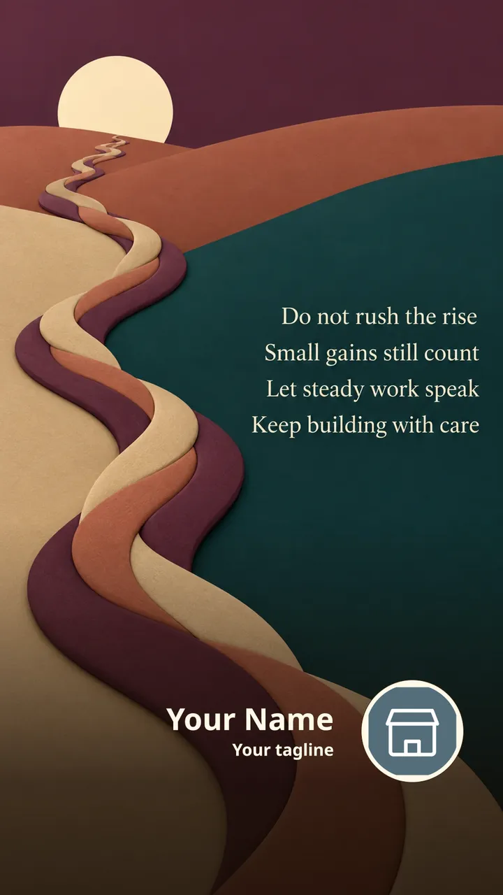 Do not rush the rise - Motivational Image