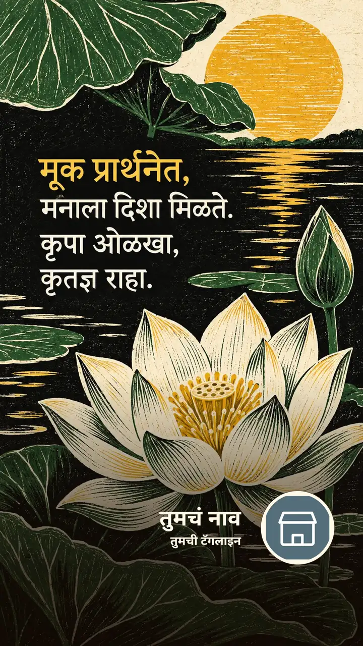 मूक प्रार्थनेत, - Suvichar Image, कमळ