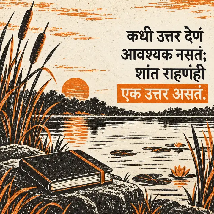 कधी उत्तर देणं - Suvichar Image