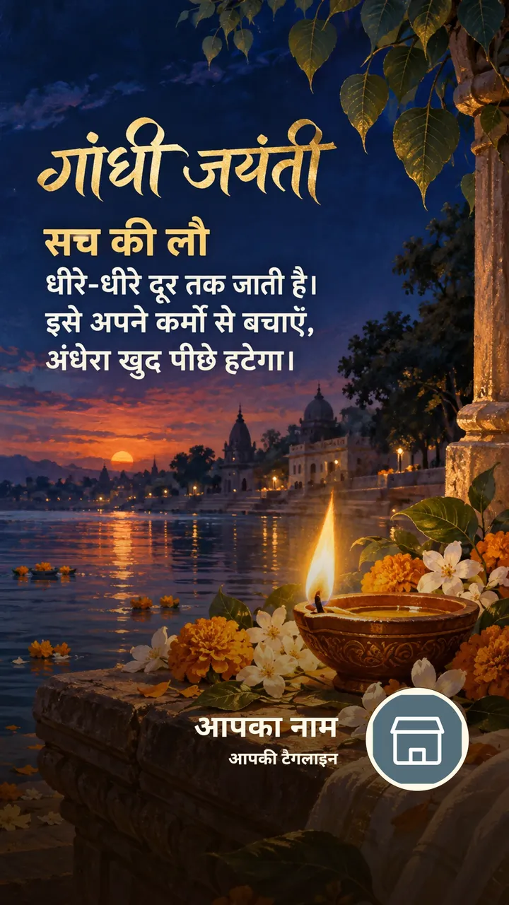 गांधी जयंती - सच की लौ - Festival Image, फूल
