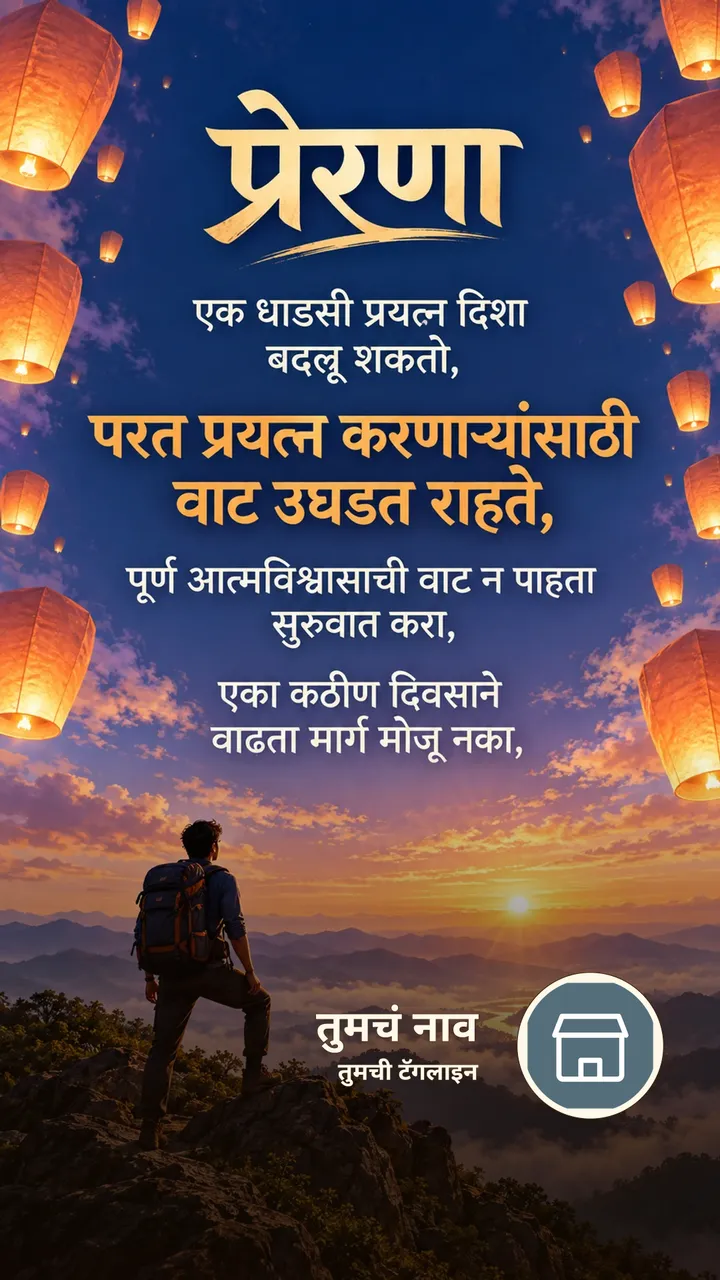 प्रेरणा - एक धाडसी प्रयत्न दिशा बदलू शकतो, - परत प्रयत्न - Motivation Image, निसर्ग, डोंगर