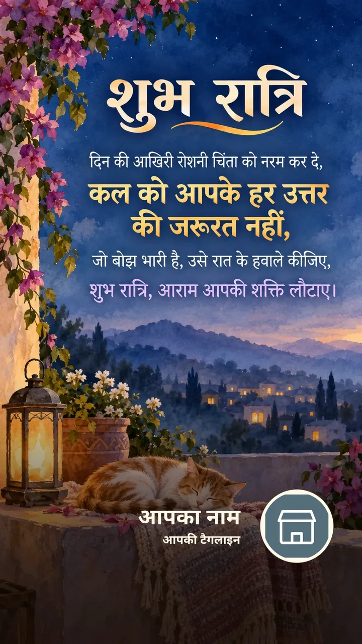 शुभ रात्रि - दिन की आखिरी रोशनी चिंता को नरम कर दे, - Shubh Ratri Image, चाँद, तारे, मोमबत्ती