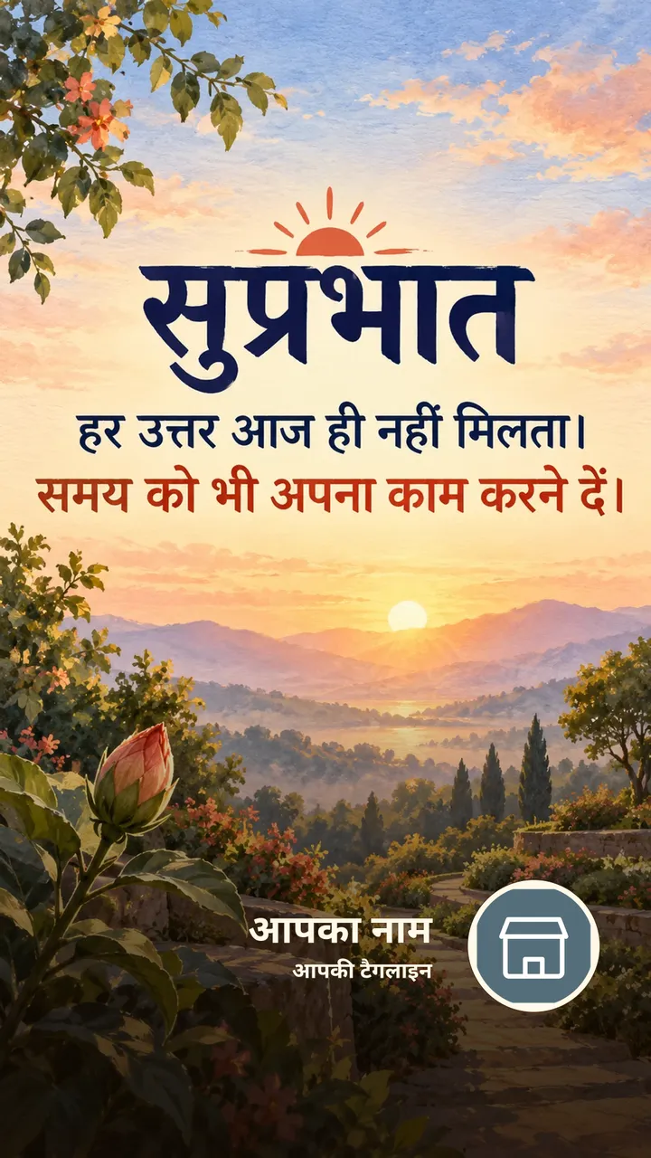 सुप्रभात - हर उत्तर आज ही नहीं मिलता। - Suprabhat Image, सूर्योदय, प्रकृति