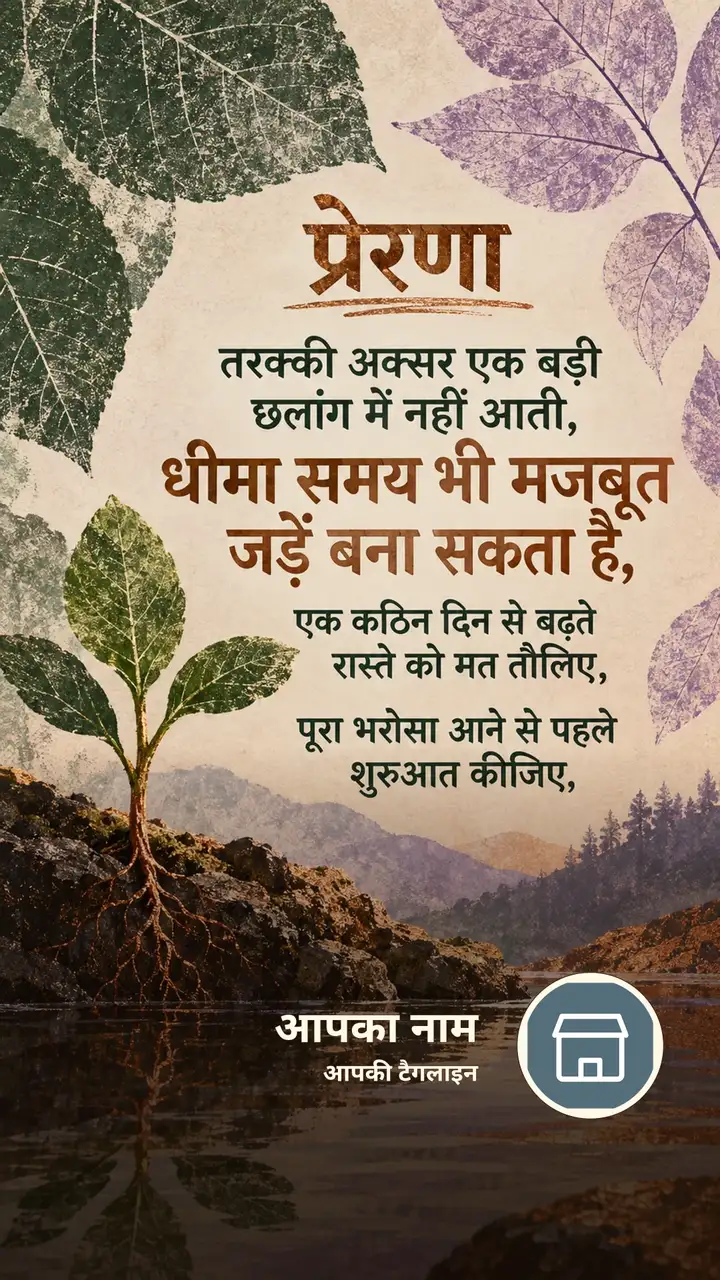 प्रेरणा - तरक्की अक्सर एक बड़ी छलांग में नहीं आती, - धीमा समय भी - Motivational Image, प्रकृति, पहाड़
