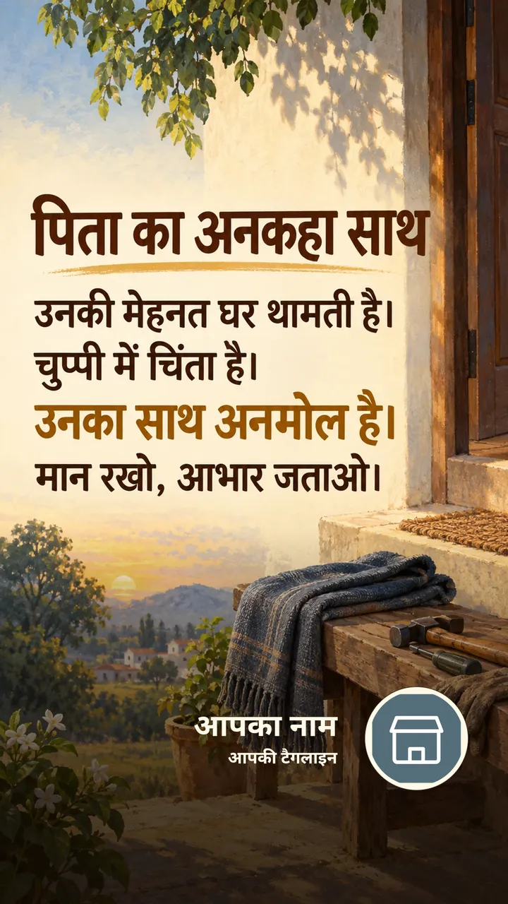 पिता का अनकहा साथ - Suvichar Image, प्रकृति, परिवार