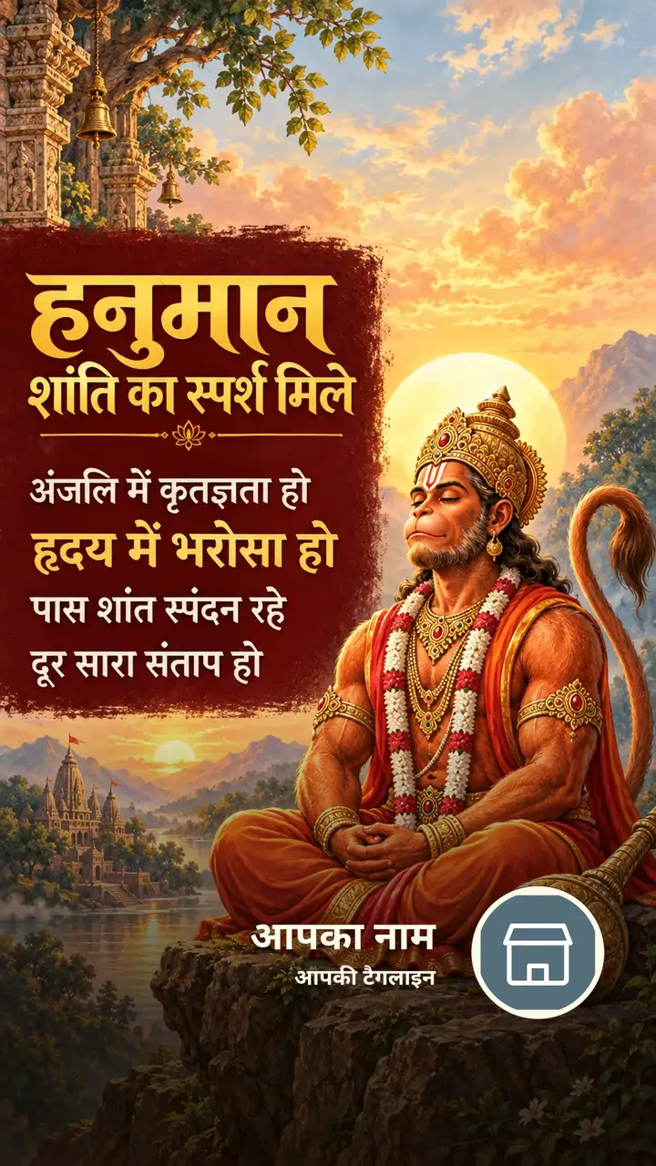 हनुमान शांति का स्पर्श मिले - Bhakti Image, हनुमान