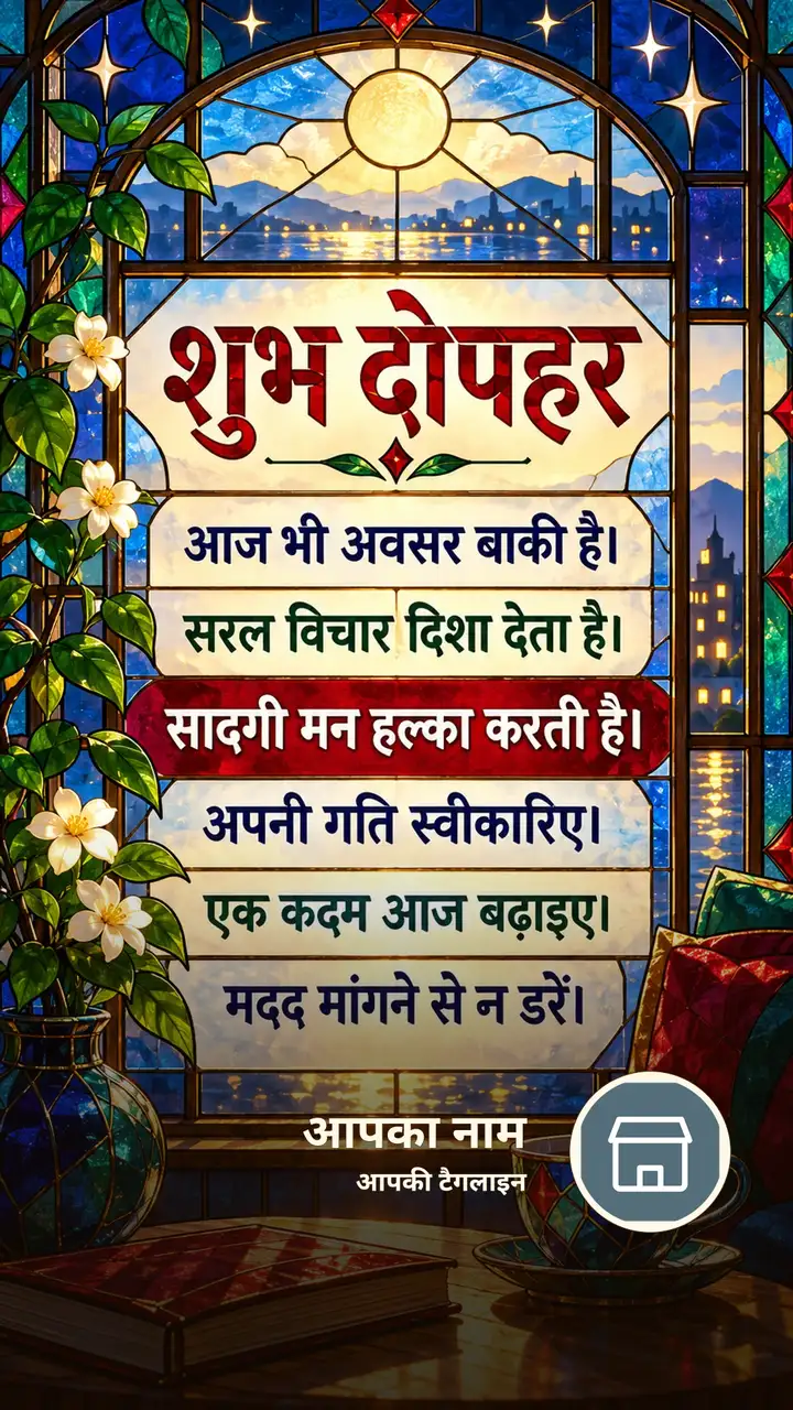 शुभ दोपहर - आज भी अवसर बाकी है। - सरल विचार दिशा देता है। - Dopahar Image