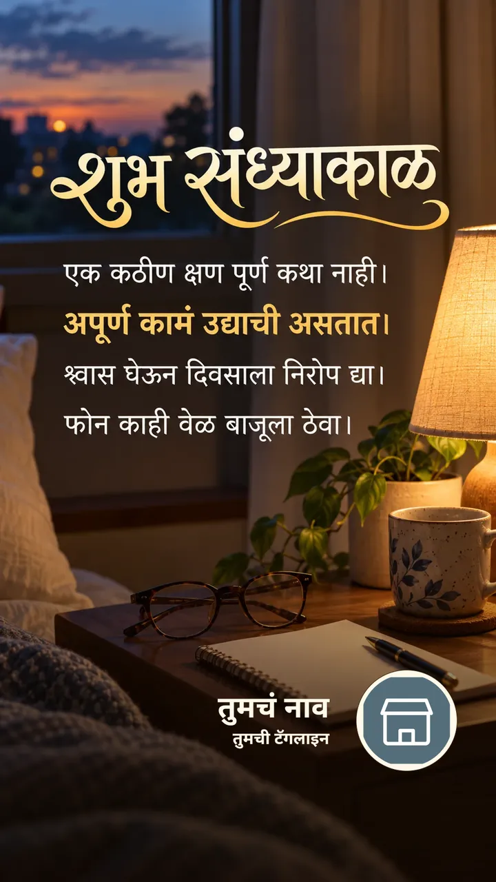 शुभ संध्याकाळ - एक कठीण क्षण पूर्ण कथा नाही। - अपूर्ण कामं उद्याची - Sandhyakal Image