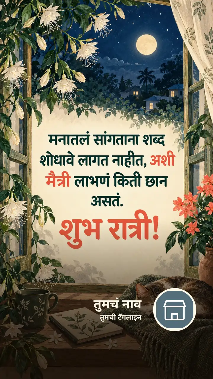 मनातलं सांगताना शब्द - Shubh Ratri Image, फुलं, मित्र