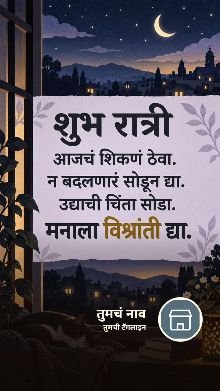शुभ रात्री - आजचं शिकणं ठेवा. - Shubh Ratri Image, चंद्र, चांदण्या