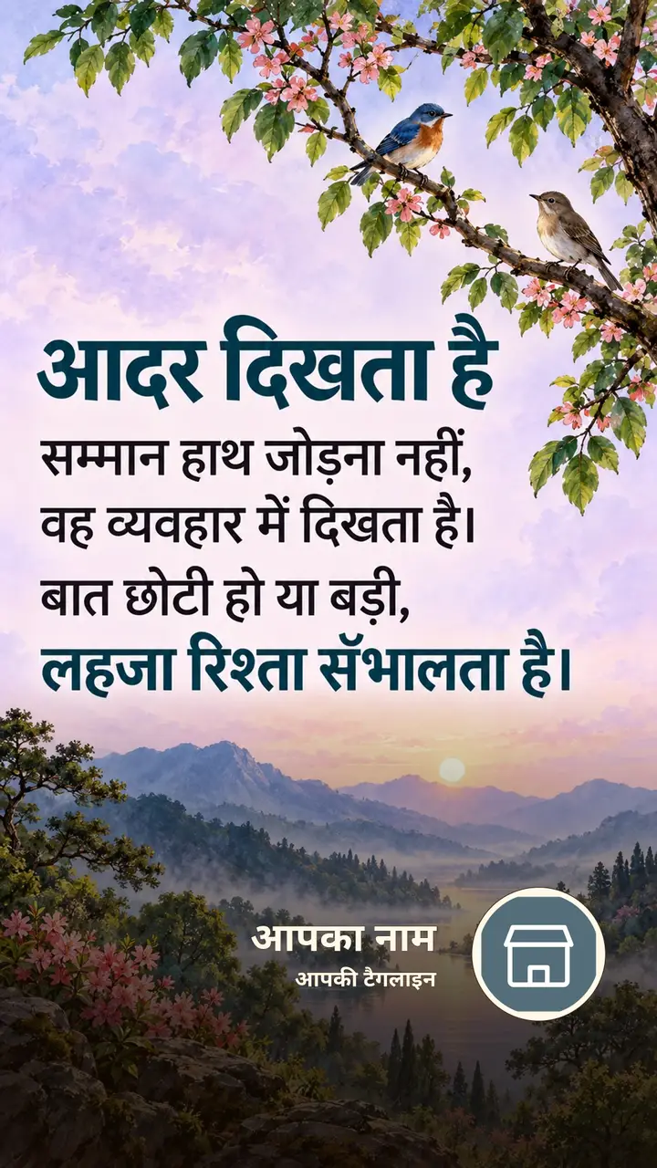 आदर दिखता है - Suvichar Image, प्रकृति, पक्षी