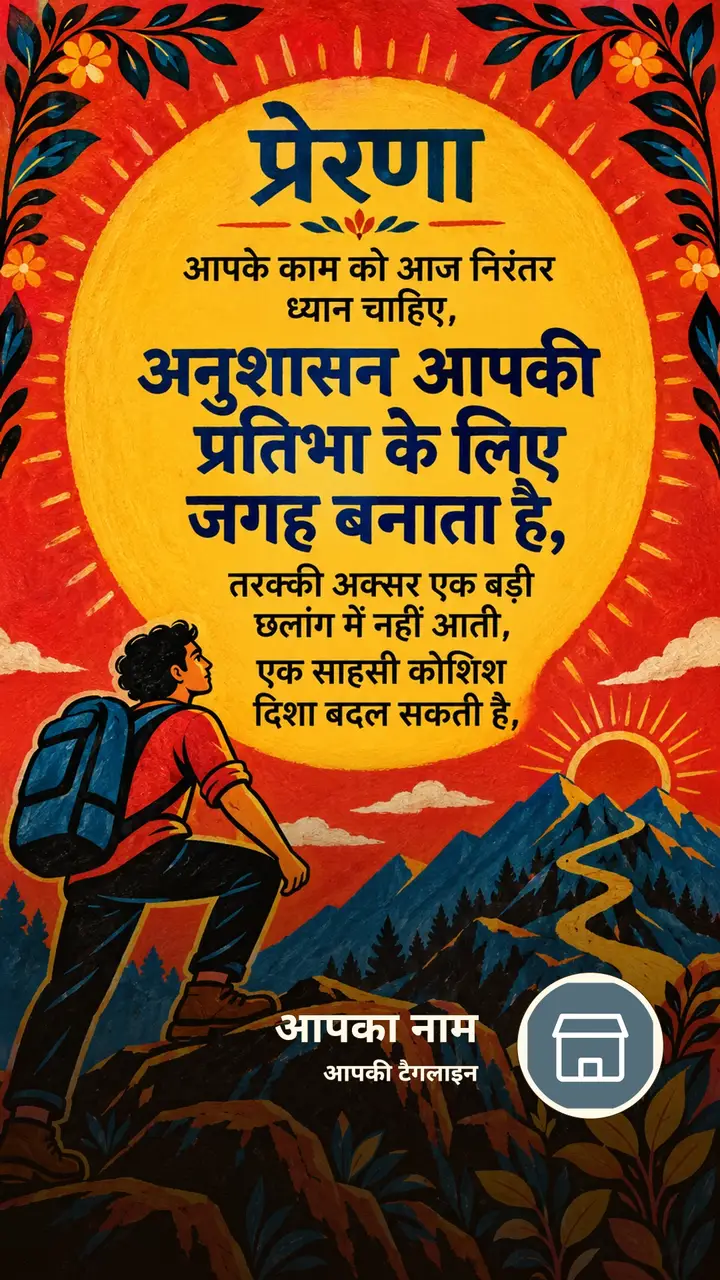 प्रेरणा - आपके काम को आज निरंतर ध्यान चाहिए, - Motivational Image, प्रकृति, पहाड़