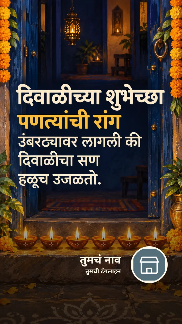दिवाळीच्या शुभेच्छा - पणत्यांची रांग - Festival Image, फुलं, दिवा