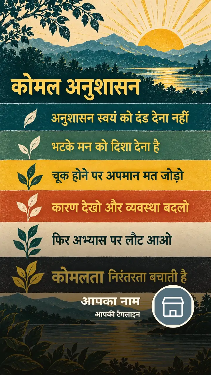 कोमल अनुशासन - Motivational Image, बुद्ध