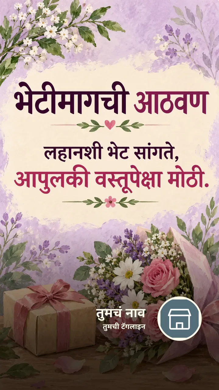 भेटीमागची आठवण - Suvichar Image, फुलं