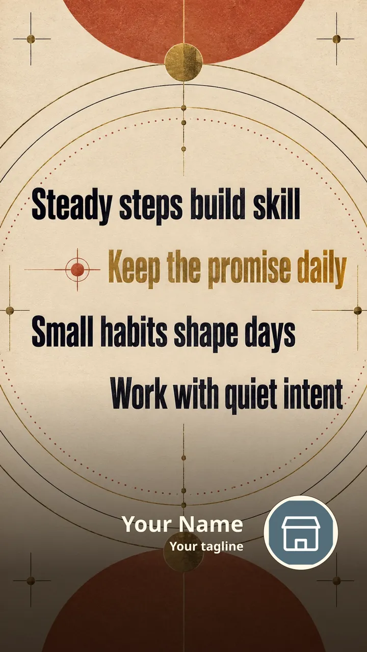 Steady steps build skill - Motivational Image