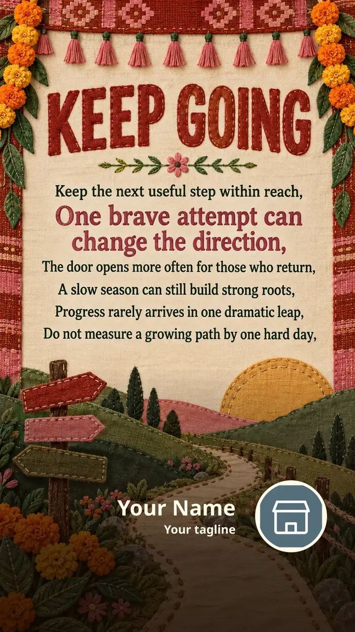 KEEP GOING - Keep the next useful step within reach, - One brave - Motivational Image, Nature, Mountains
