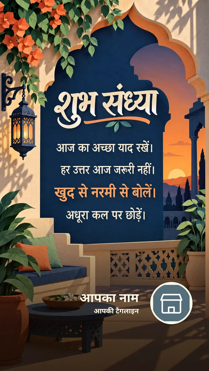 शुभ संध्या - आज का अच्छा याद रखें। - हर उत्तर आज जरूरी - Sandhya Image