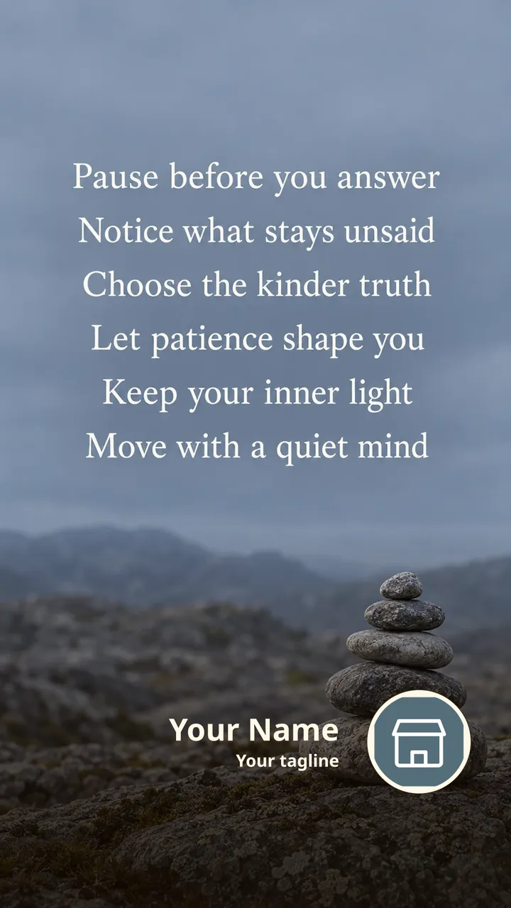 Pause before you answer - Quote Image, Nature