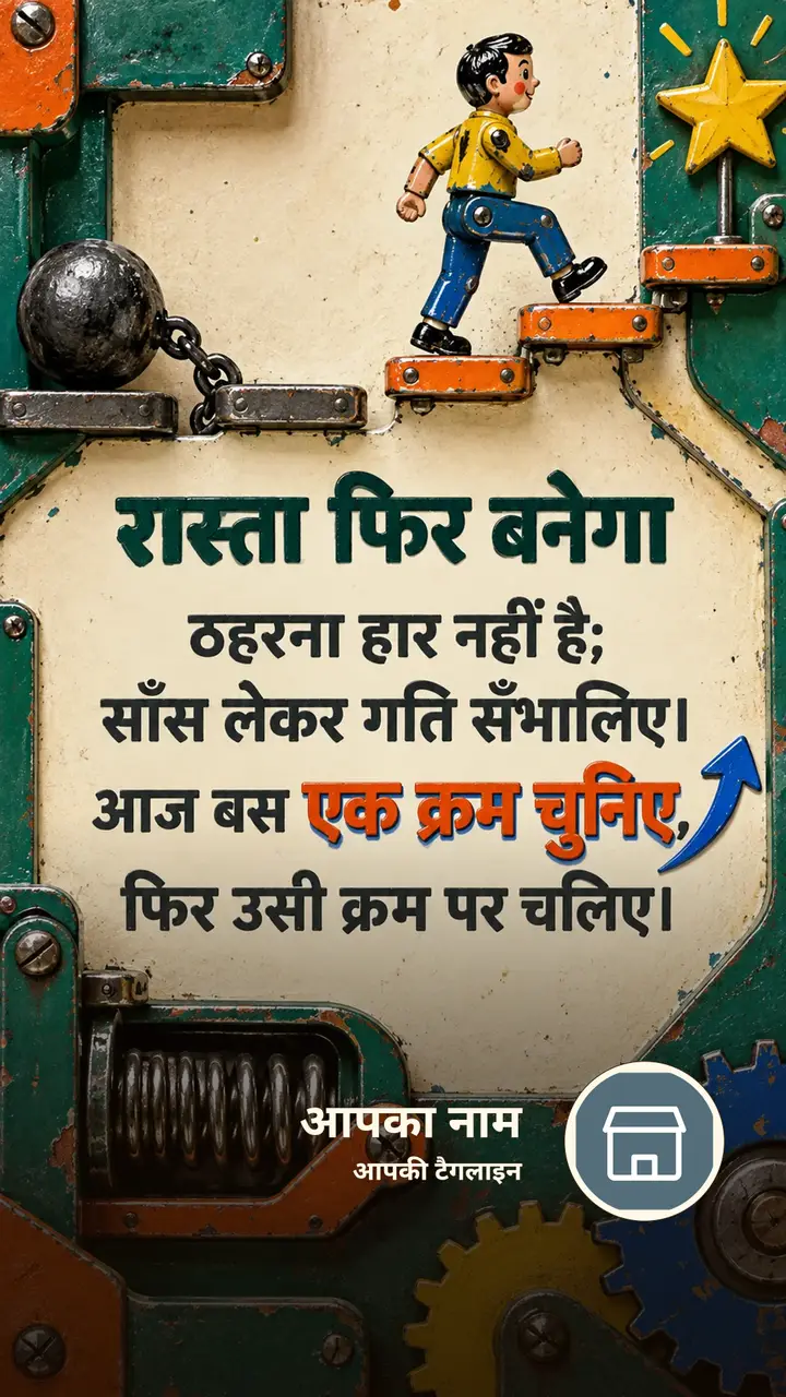 रास्ता फिर बनेगा - Motivational Image
