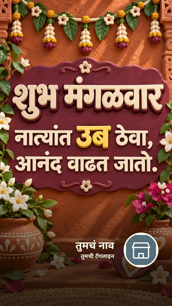 शुभ मंगळवार - नात्यांत उब ठेवा, - दिवसभराच्या शुभेच्छा Image, फुलं, निसर्ग