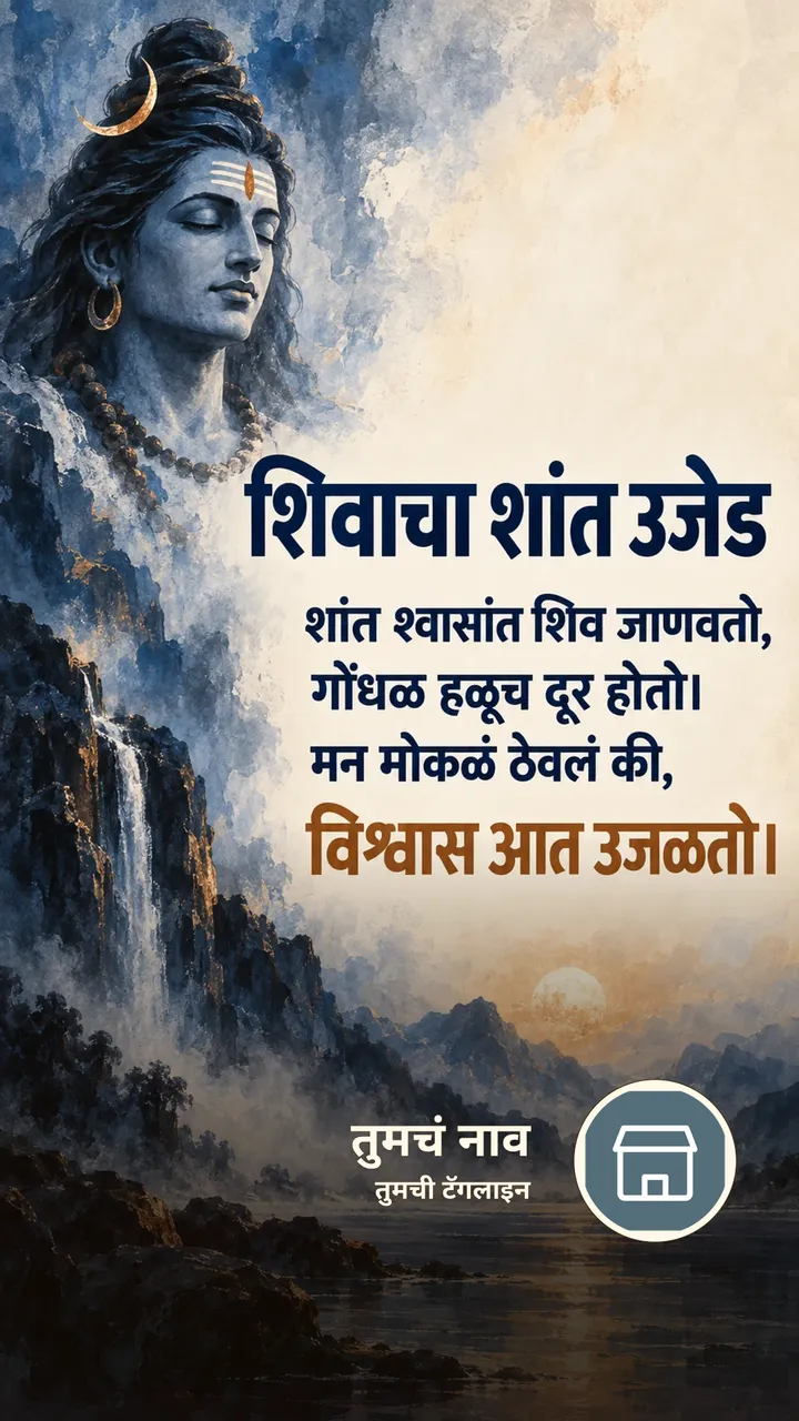 शिवाचा शांत उजेड - Bhakti Image, शिव