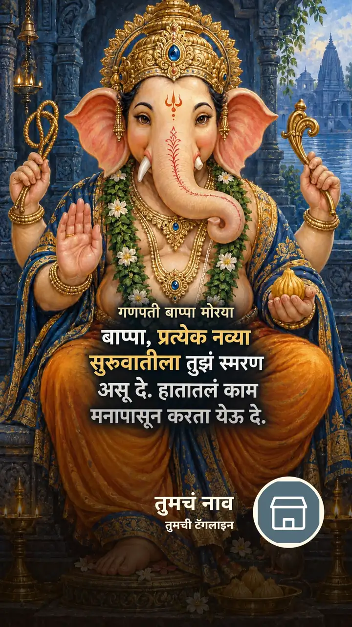 गणपती बाप्पा मोरया - बाप्पा, प्रत्येक नव्या - Bhakti Image, फुलं, नदी, दिवा, गणपती