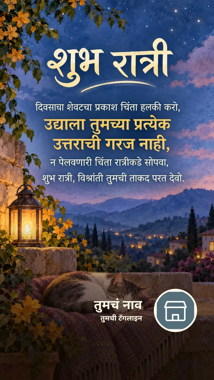 शुभ रात्री - दिवसाचा शेवटचा प्रकाश चिंता हलकी करो, - Shubh Ratri Image, चंद्र, चांदण्या, मेणबत्ती