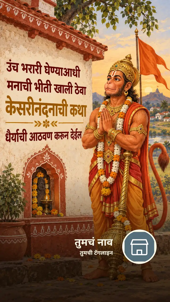 उंच भरारी घेण्याआधी - Bhakti Image, हनुमान