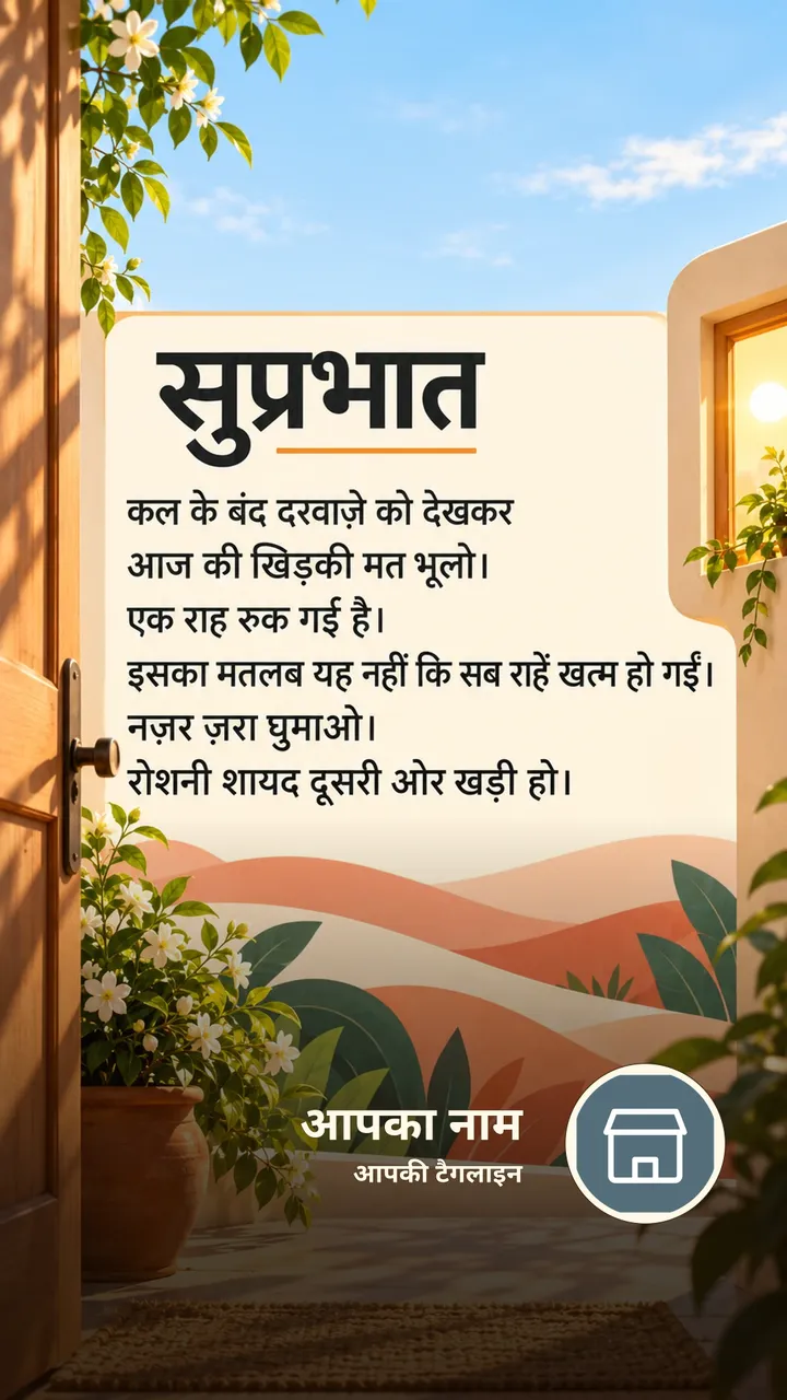 सुप्रभात - कल के बंद दरवाज़े को देखकर - Suprabhat Image, सूर्योदय, पहाड़
