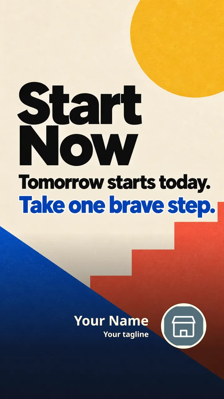 Start Now - Motivational Image