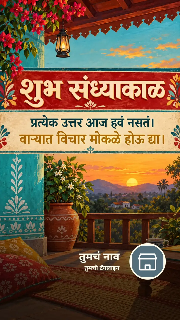 शुभ संध्याकाळ - प्रत्येक उत्तर आज हवं नसतं। - वाऱ्यात विचार मोकळे होऊ - Sandhyakal Image