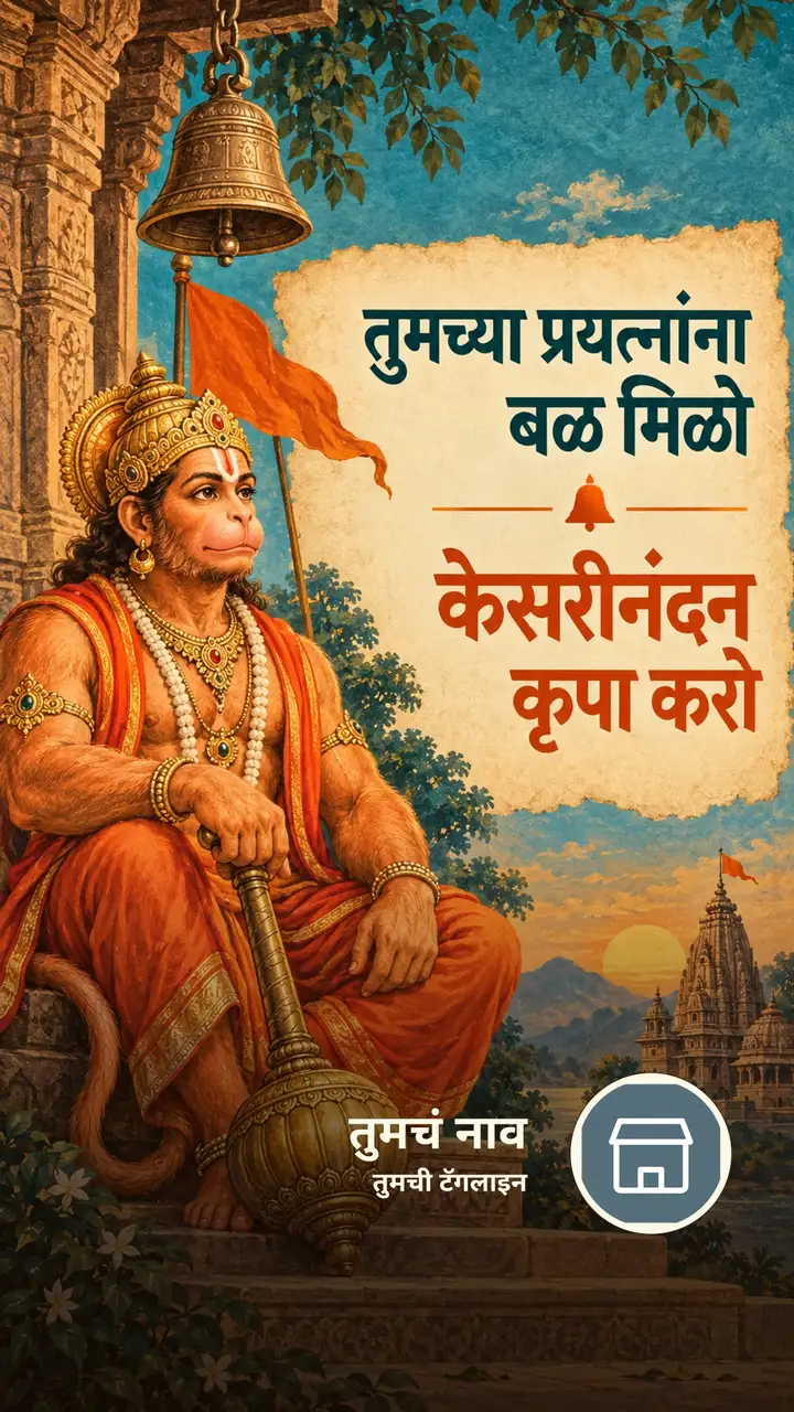 तुमच्या प्रयत्नांना बळ मिळो - Bhakti Image, हनुमान