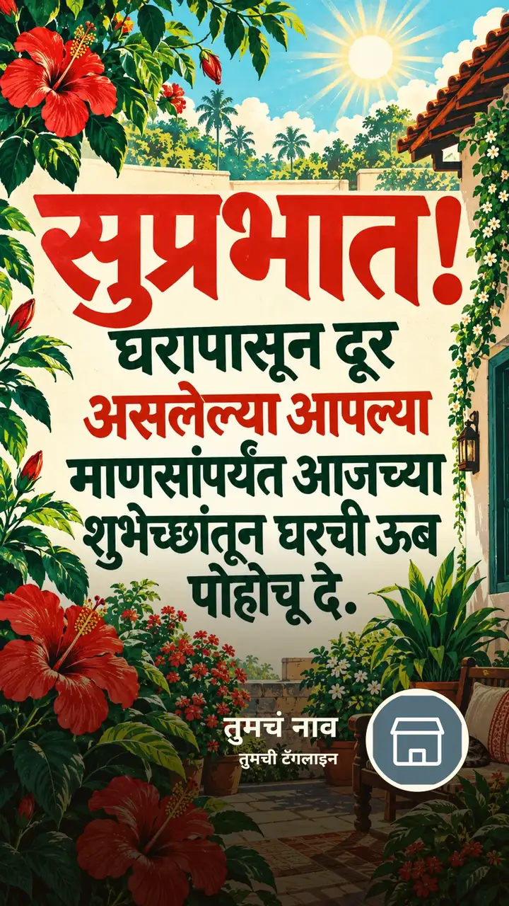 सुप्रभात! - घरापासून दूर - Shubh Sakal Image, फुलं, निसर्ग
