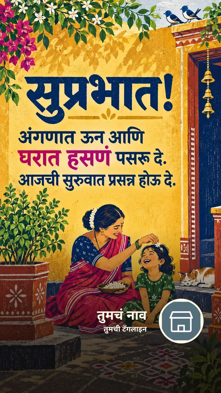 सुप्रभात! - अंगणात ऊन आणि घरात हसणं पसरू दे. - Shubh Sakal Image, सूर्योदय, डोंगर