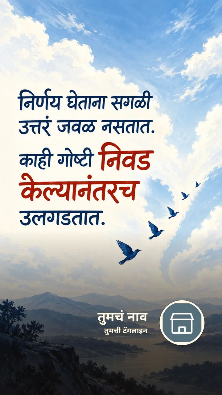 निर्णय घेताना सगळी - Suvichar Image, पक्षी