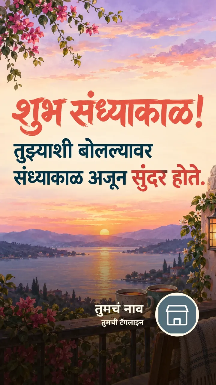 शुभ संध्याकाळ! - तुझ्याशी बोलल्यावर - Sandhyakal Image, फुलं, सूर्यास्त