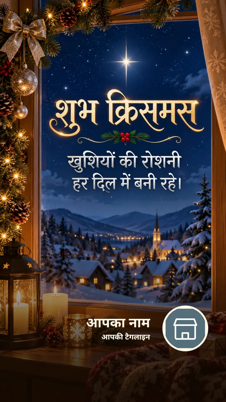 शुभ क्रिसमस - खुशियों की रोशनी - Festival Image, आसमान