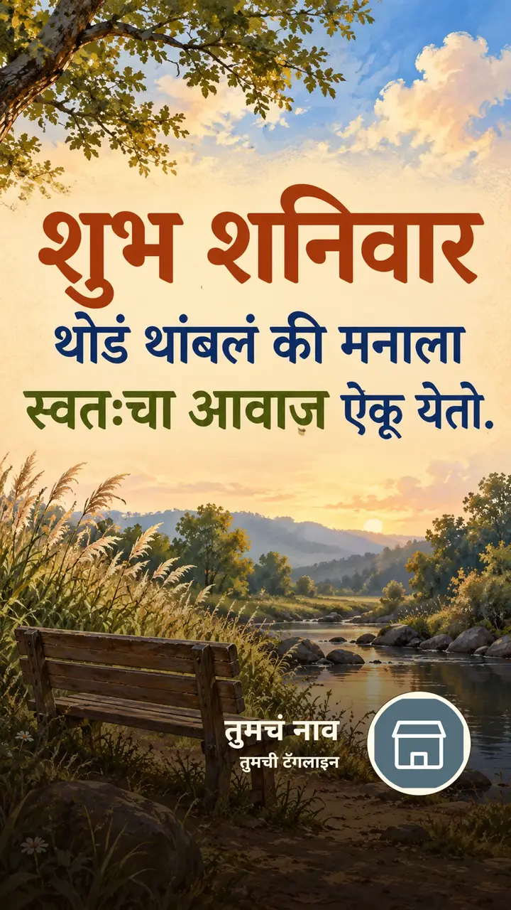 शुभ शनिवार - Suvichar Image, निसर्ग, नदी