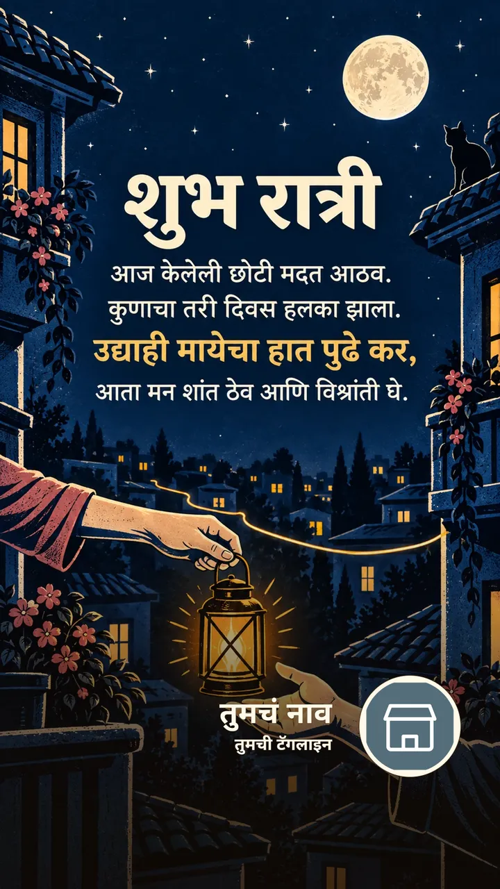 शुभ रात्री - आज केलेली छोटी मदत आठव. - Shubh Ratri Image, फुलं, निसर्ग, चंद्र, चांदण्या