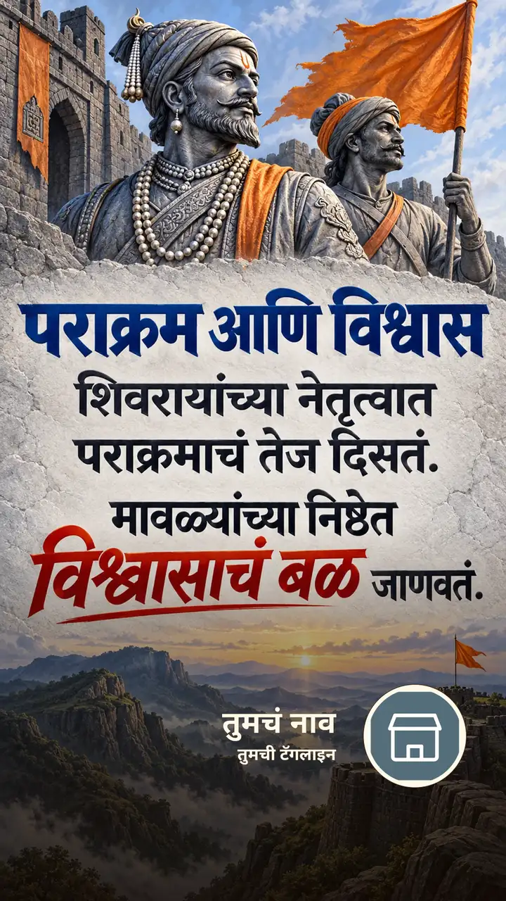 पराक्रम आणि विश्वास - Motivation Image