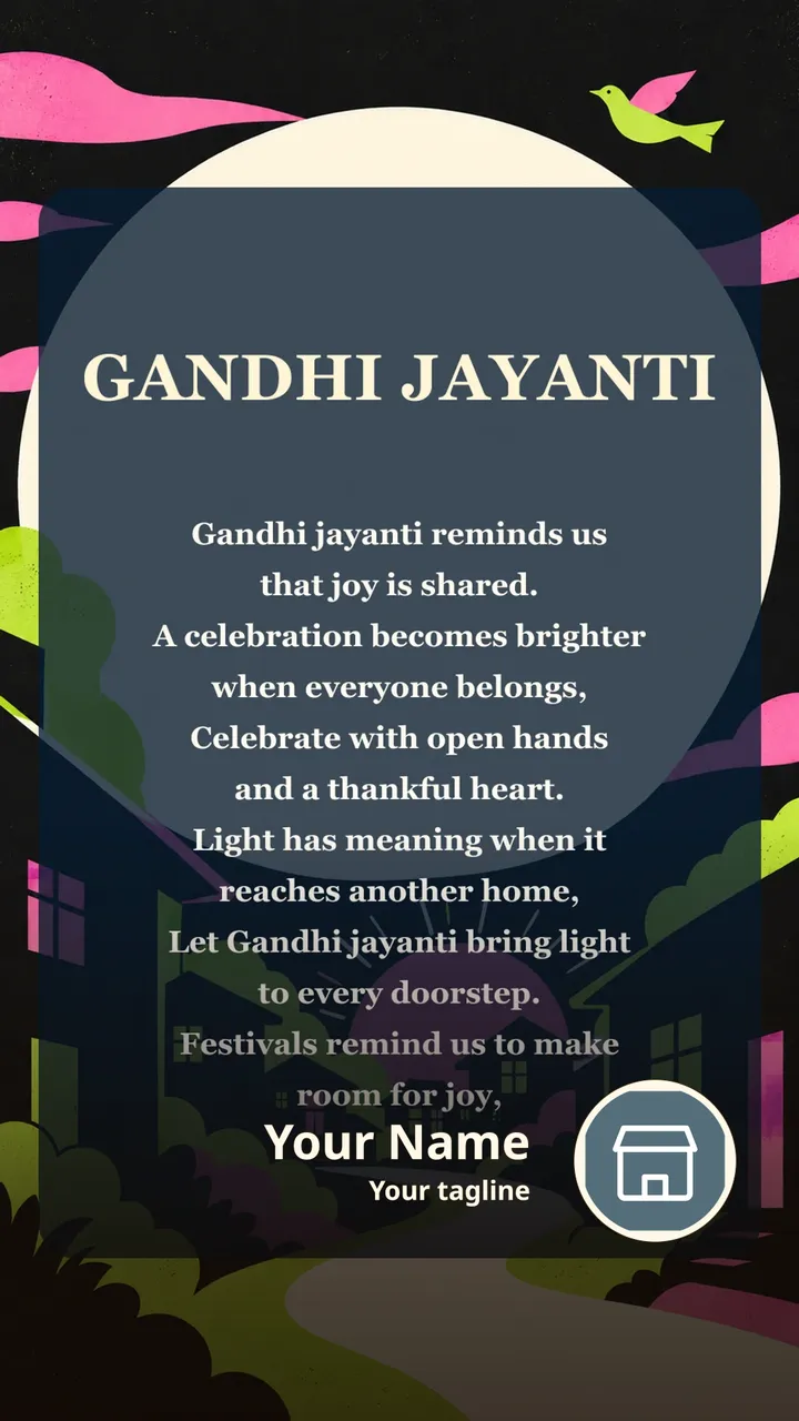 GANDHI JAYANTI - Gandhi jayanti reminds us that joy is - Festival Image, Flowers, Sky, Diya
